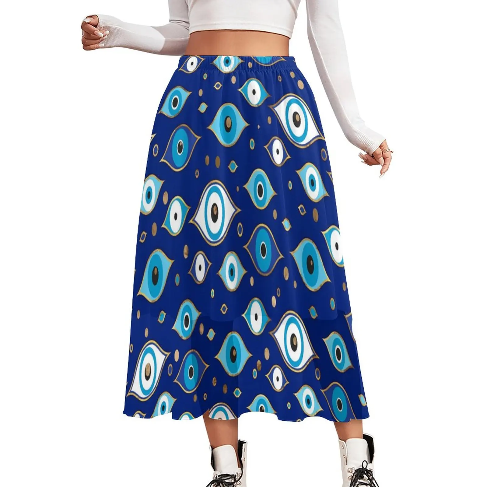 

Женская шифоновая юбка с эффектом «сглаза»