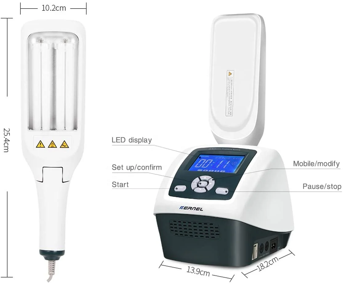 

CE approved UV phototherapy machine vitiligo psoriasis treatment lamp home use portable uvb physiotherapy instrument