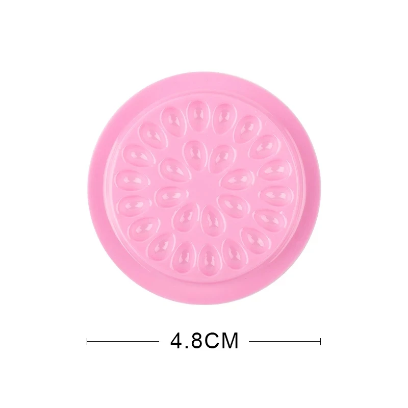 50 шт. круглые розовые прозрачные держатели клея пластиковые поддельные