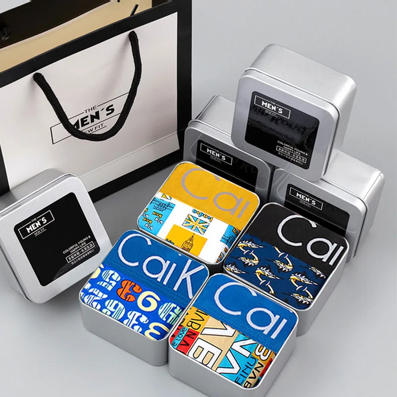 Men's Panties Set Boxers Men Boxer Shorts Soft Cotton Underpants Male Breathable Man Underwear U Convex Pouch Plus Size M-3XL