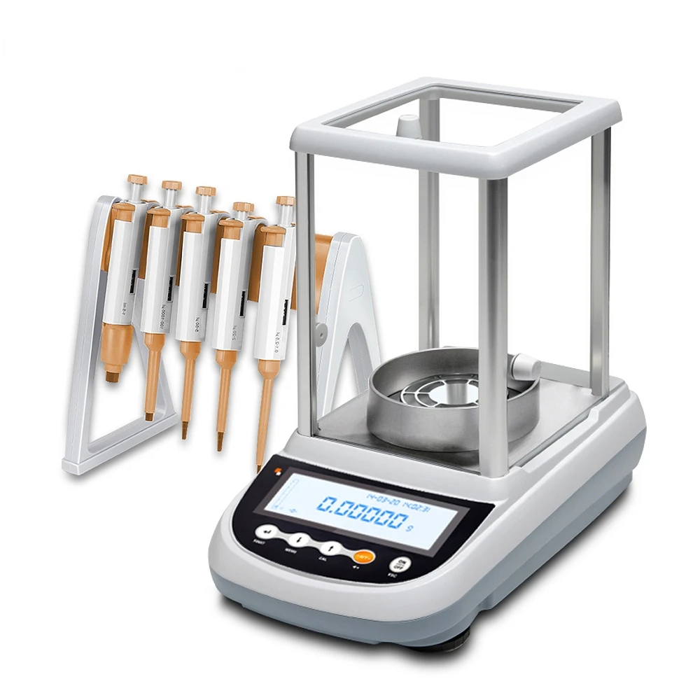 

Semi-micro Analytical Balance 610g 0.0001g 0.1mg Laboratory Weigh Scale External Calibration
