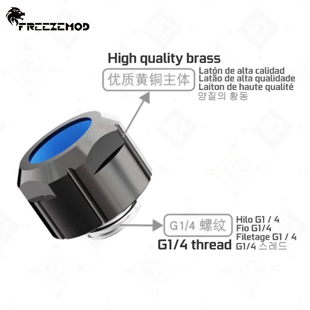 FREEZE MOD GYGKN-F4 жесткий фитинг для трубки G1/4 черный