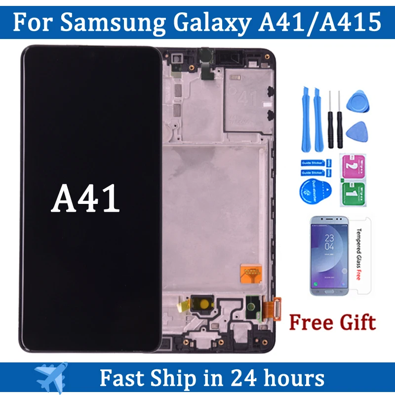 Дисплей для Samsung Galaxy A41 A415 ЖК-дисплей с сенсорным экраном и дигитайзером в сборе