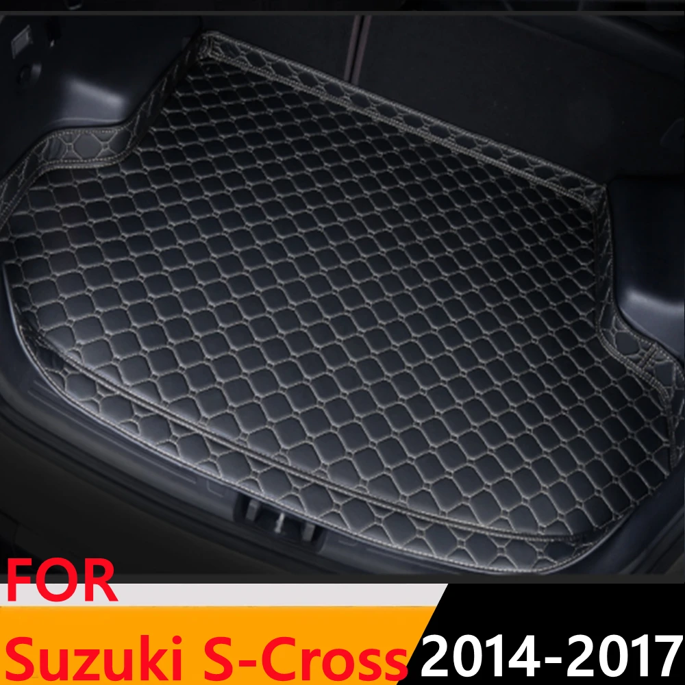 

Sinjayer Car Trunk Mat Waterproof AUTO Tail Boot Carpets High Side Cargo Carpet Pad Liner Fit For Suzuki S-Cross 2014 2015 16 17