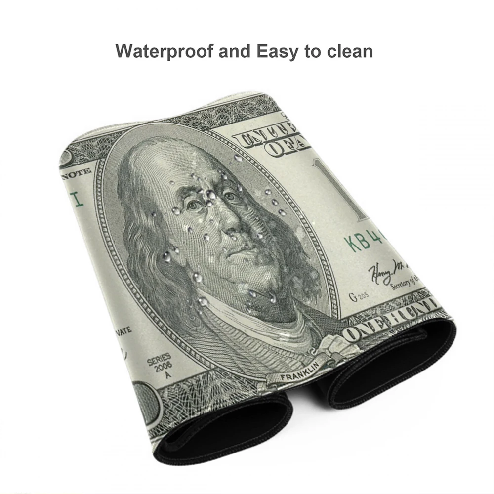 Коврик для мыши MAIRUIGE с наличными и долларами США большой компьютерный коврик XXL