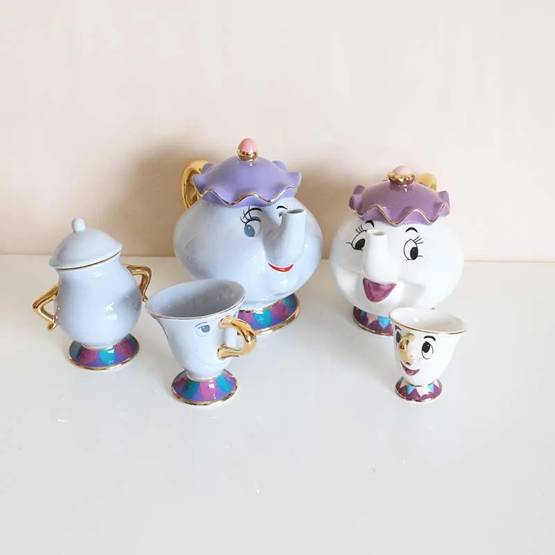 Чайный набор с милым мультяшным рисунком Красавица и чудовище кофейный чайный