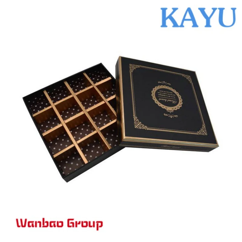 Luxury Chocolate Box Gift Packaging Custom Chocolate Boxes Sweet Box Favor Wedding Wholesale Cholyn with Dividers for Pastries