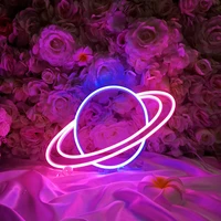 planet neon sign light led love logo lamp wedding lighing backplane confession christmas decor background wall usb powered