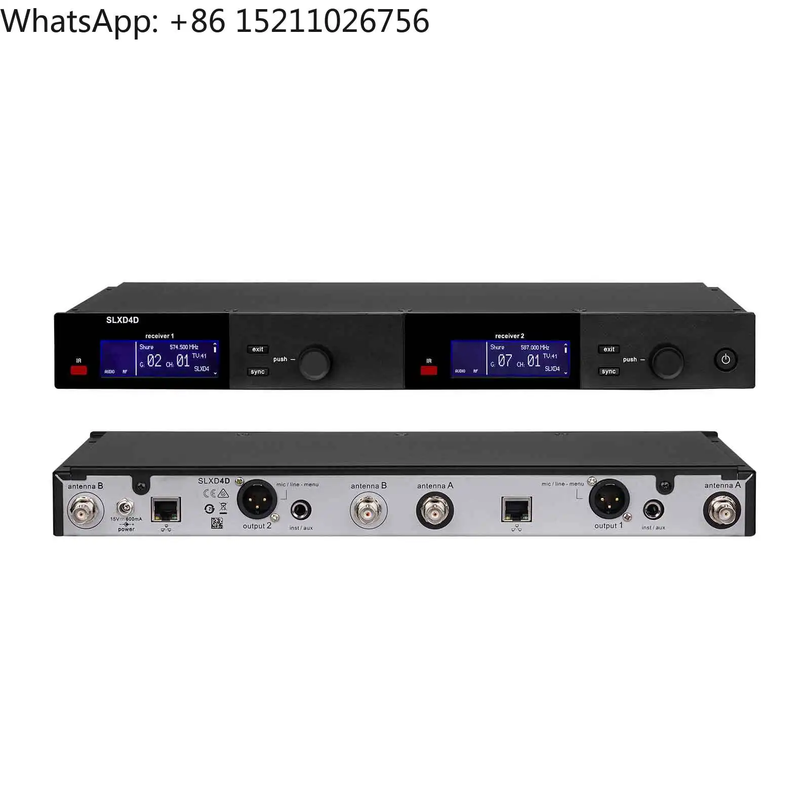Фото SLXD4D SLXD24 BETA58A Двухканальная беспроводная микрофонная система UHF Инфракрасная частота соответствия Караоке Церковный выступ №3