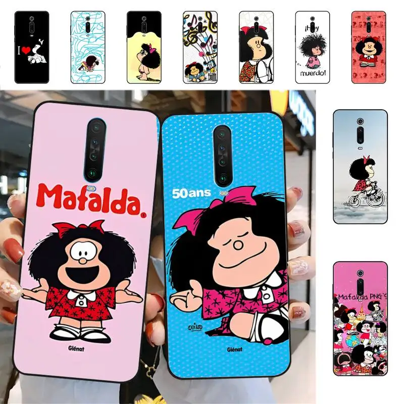 

Hot Mafalda Phone Case for Redmi 5 6 7 8 9 A 5plus K20 4X 6 cover