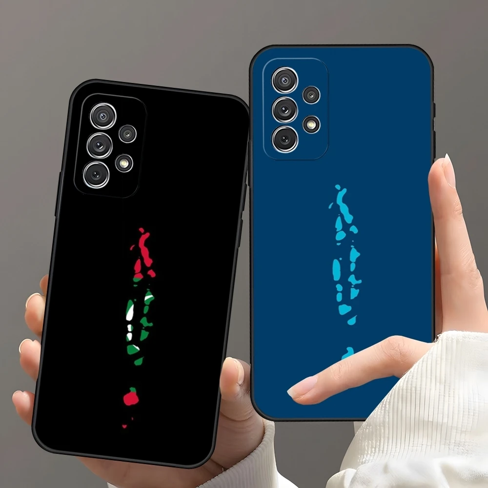 Чехол для телефона MALDIVES Map Samsung S25 S24 S20 S21 S22 S23 Ultra Fe Plus A05 A06 A16 A26 A36 A56 Coque