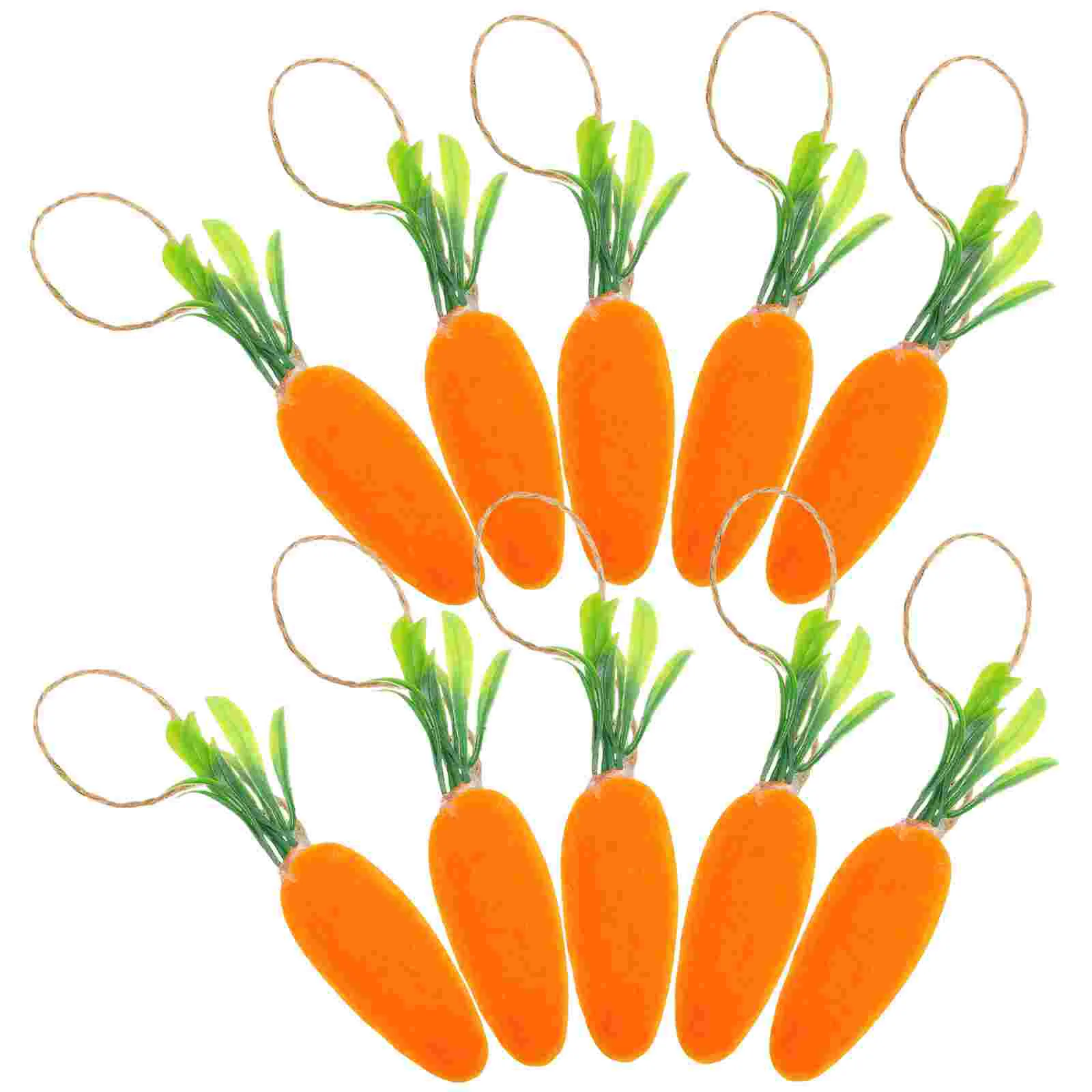 

10pcs Foams Delicate Decorative Scene Layout Props Hanging Carrot Ornament Simulation Carrot Pendants