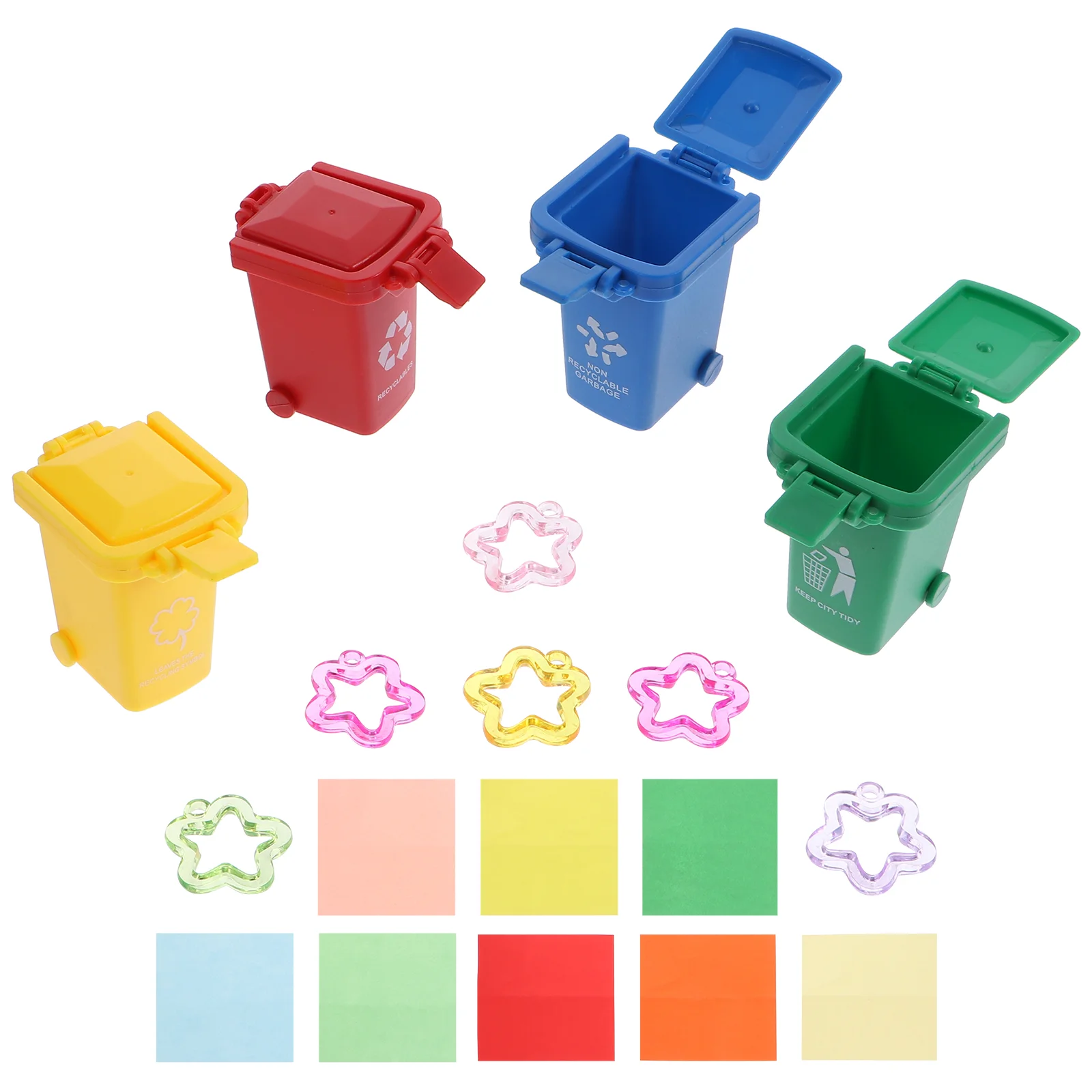 

Toy Parrot Bird Toys Interactive Teaching Trick Bin Training Garbage Sorting Tool Box Prop Education Tabletop Color Basketball