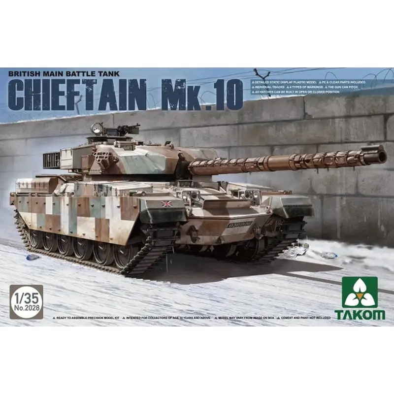 

Hobby Kit TAKOM 2028 1/35 British Main Battle Tank chieftain Mk.10 - Scale Model Kit DIY Toy