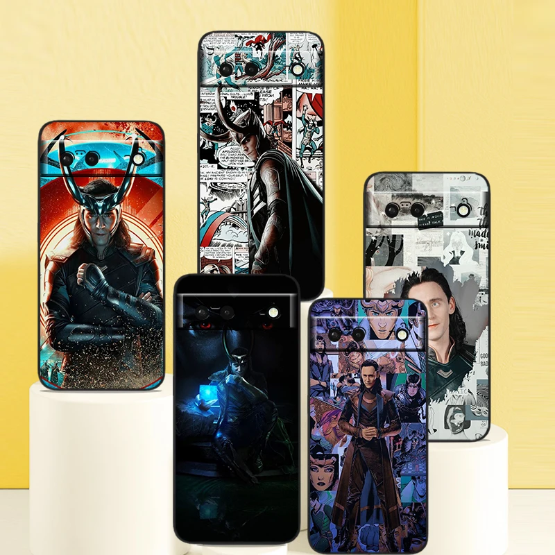 

Marvel Avengers LOki Phone Case For Google Pixel 7 6 Pro 6A 5A 5 4 4A XL 5G Black Shell Soft Cover Fundas Coque Capa