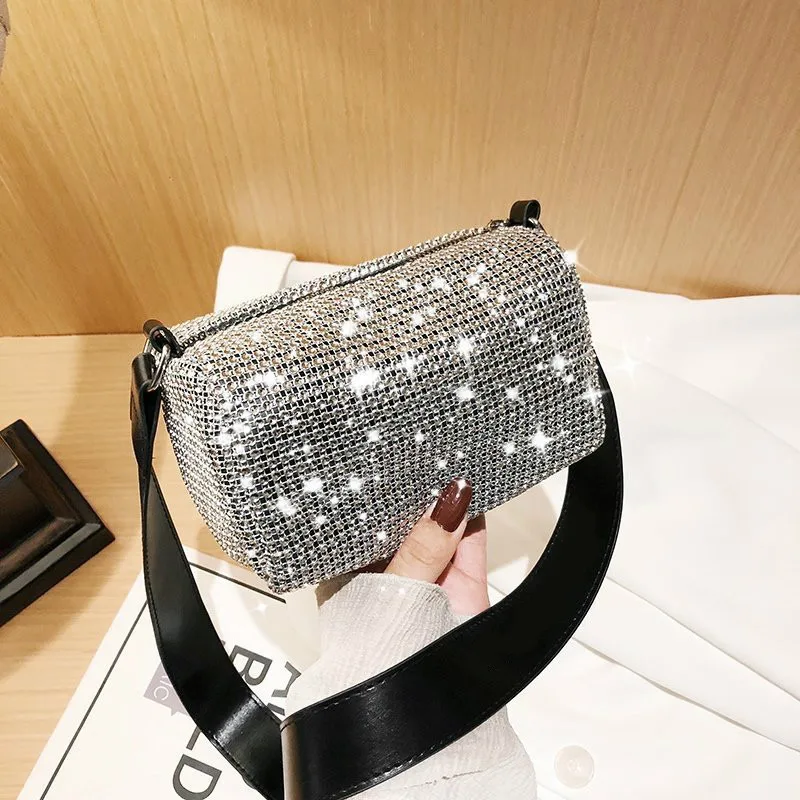 

Luxury Handbags Women Bags Designer 2021 Rhinestone Bag Leather Shoulder Bag Flash Hand Bag Casual Crossbody Bag Messenger Bag