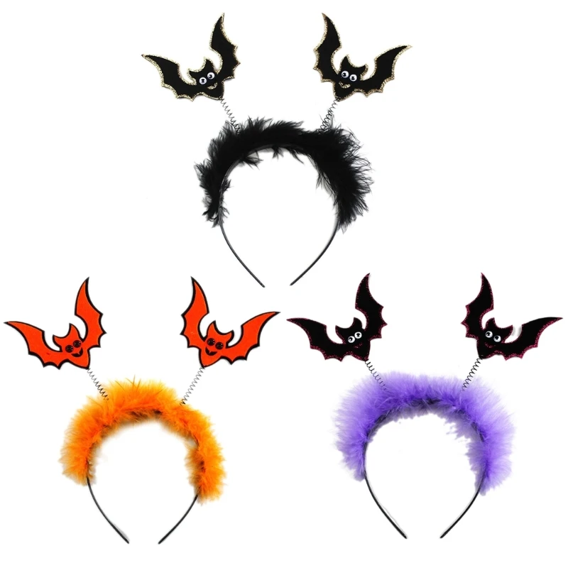 

Gothic Bat Wing Shape Headband Woman Spa Makeup Hairband Halloween Party Decors 264E
