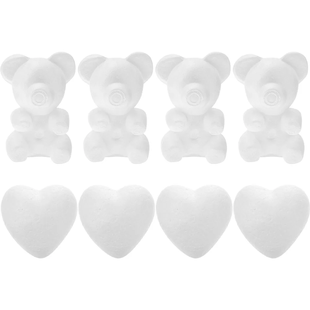 

Unfinished Blank Foams Flower Arranging Models Graffiti Bear and Heart Dolls Bear and Heart Modelling Models
