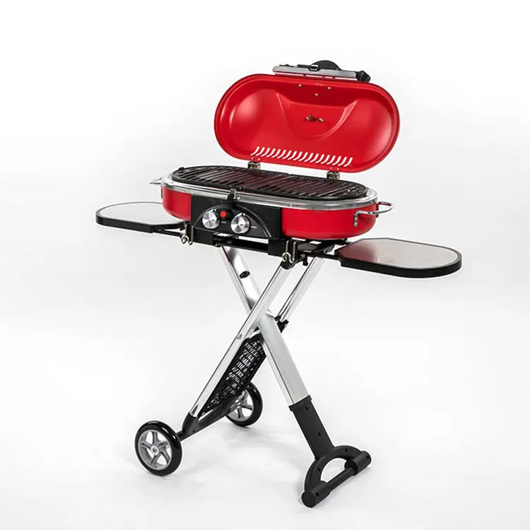 

folding camping outdoor propane gas barbecue bbq grill machine portable bbq gas grills camping suitcase
