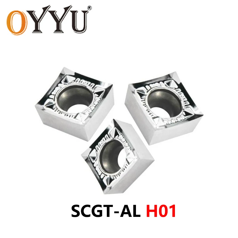 Фото Карбидные вставки OYYU, держатель инструментов с ЧПУ SCGT 120404 SCGT120404 SCGT120408 SCGT09T302 SCGT09T304 SCGT09T308 AL H01, алюминиевые лезвия №1