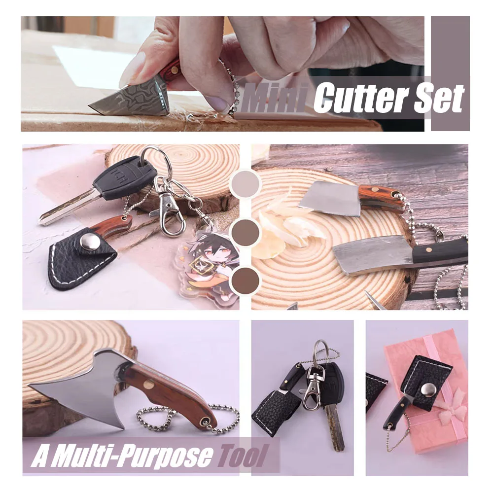 Набор мини-ножей шеф-повара-дамасский карманный нож крошечный Мясницкий для