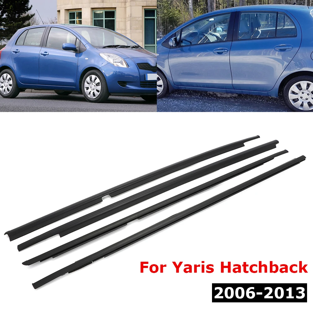 Уплотнители для окон Toyota Yaris 2006-2013 4 двери наружные резиновые уплотнительные