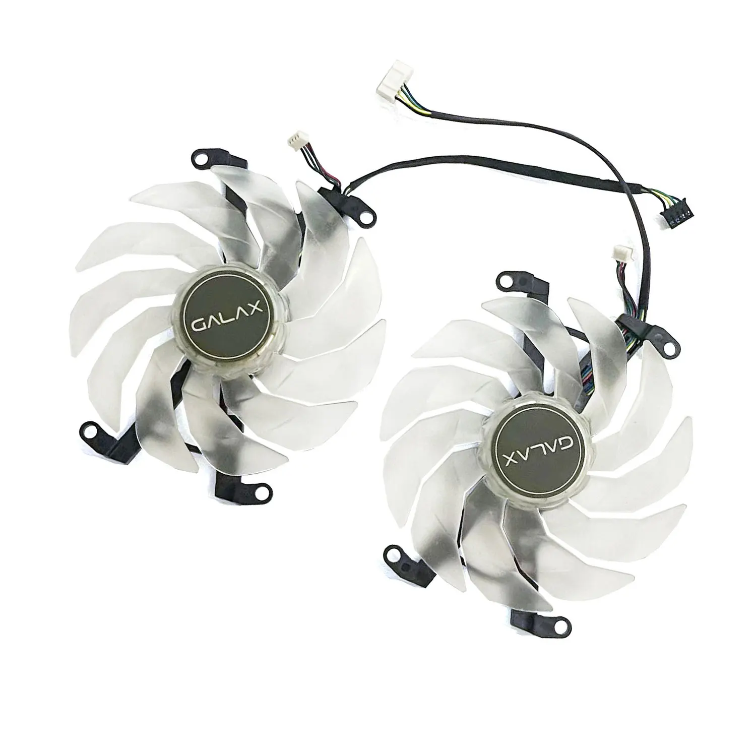 Фото Новый сменный вентилятор DIY с белой LED-подсветкой GFY10015H12SPA 102 мм для видеокарт GALAX GeForce RTX3060ti 3070 3070ti EX черного цвета №4