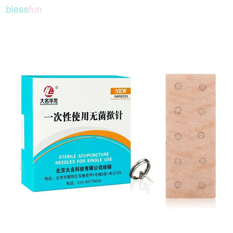 

10Boxes =1,000Pcs Sterile Shallow Acupuncture Press Needle Auricular Acupuncture Needle Micro Intradermal Needle Chinese Therapy