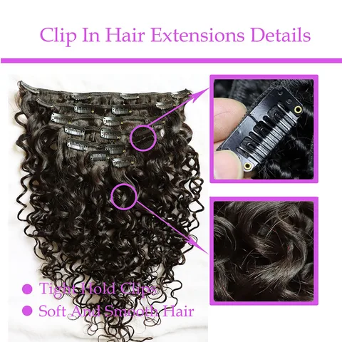 Накладные человеческие волосы с зажимом, волнистые, волнистые, на всю голову, девственные бразильские, зеленые человеческие волосы для чернокожих женщин