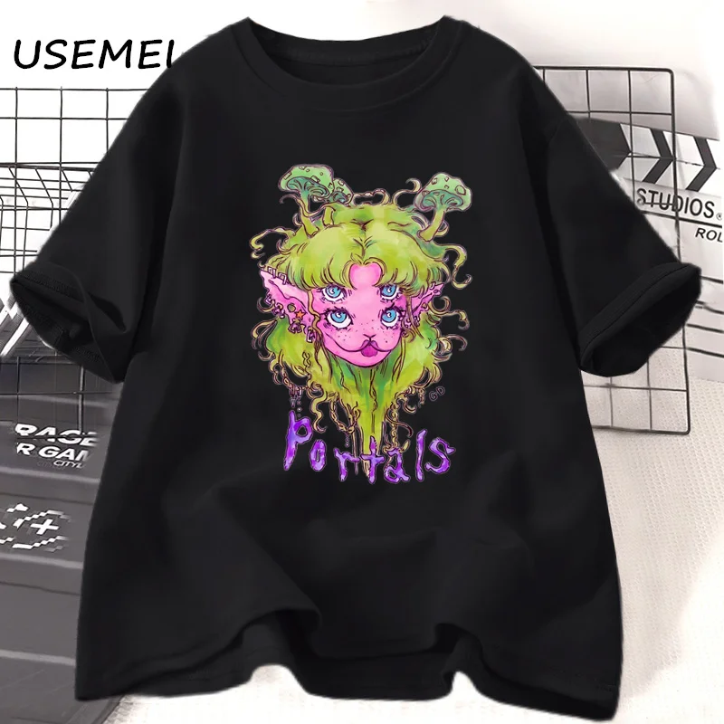

Vintage Melanie Martinez Tshirt Portals Tour 2023 T-shirt Women's T-shirt Graphic Tee Shirt Oversized Woman Clothes Streetwear