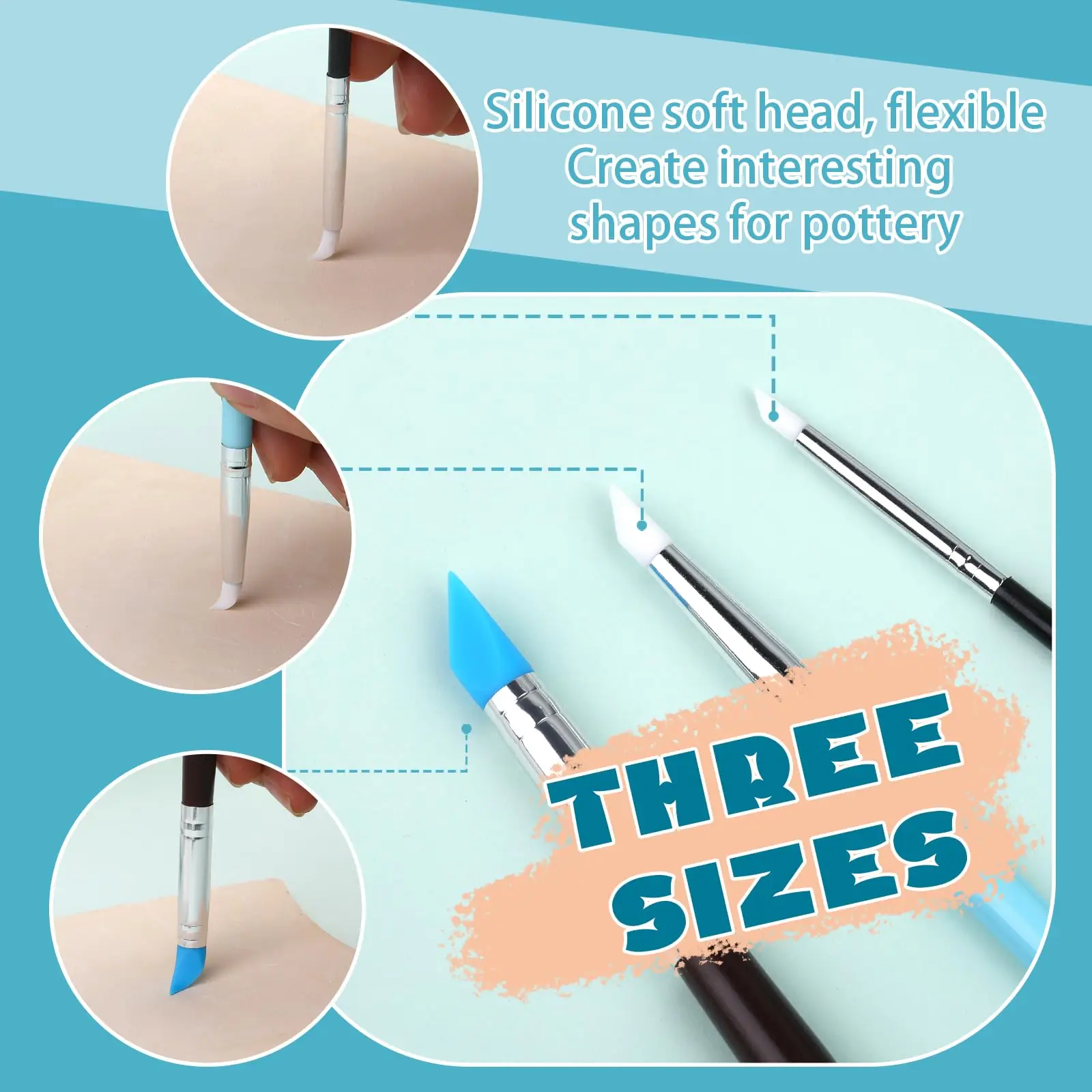 Набор Силиконовых Керамических Инструментов Fenrry Глиняный Инструмент Для Лепки