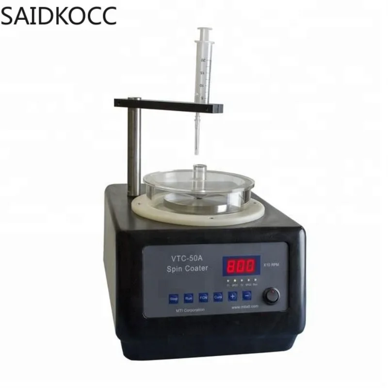 

Contact SAIDKOCC inquiry Laboratory Desktop programmable spin coater with oil-less pump for 1cm-4" Wafer Coating