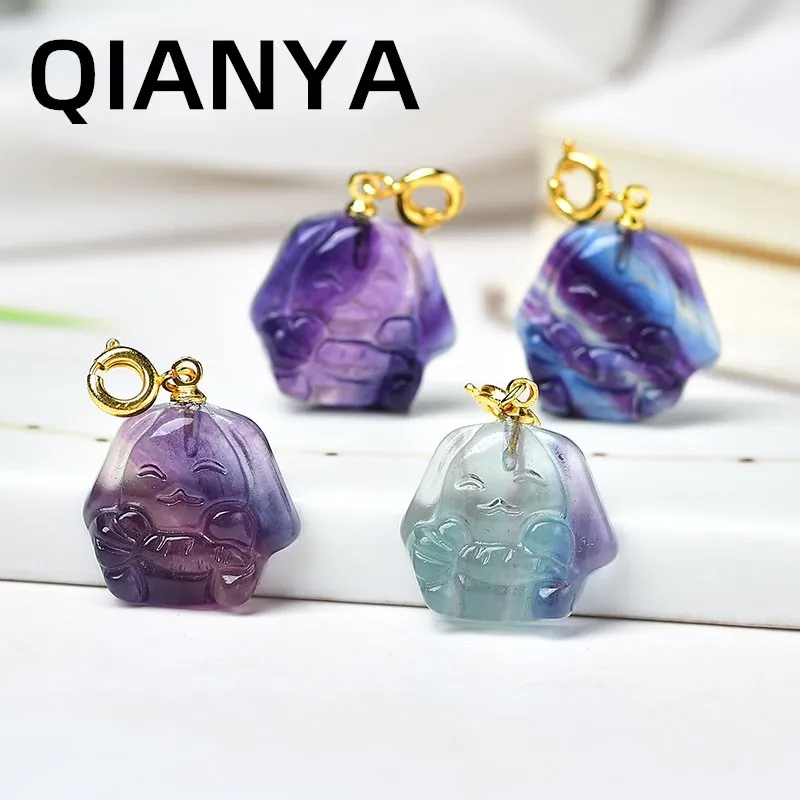 

Очаровательный натуральный цветной бриллиантовый Кварцевый Минеральный резной морковь кролик исцеляющий рейки Модный повседневный кулон...