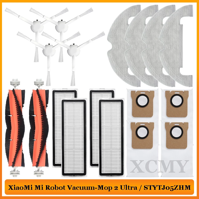 

For XiaoMi Mi Robot Vacuum-Mop 2 Ultra STYTJ05ZHM Cleaner Spare Parts Main Side Brush Hepa Filter Mop Rag Dust Bag Replacement