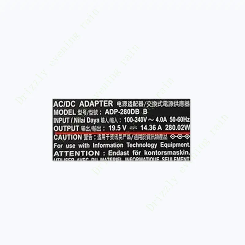 Оригинальный адаптер переменного тока Delta adp-280db B 19 5 В 14 36 А 280 Вт 02 5x1 7 мм chicy a21-280p1a