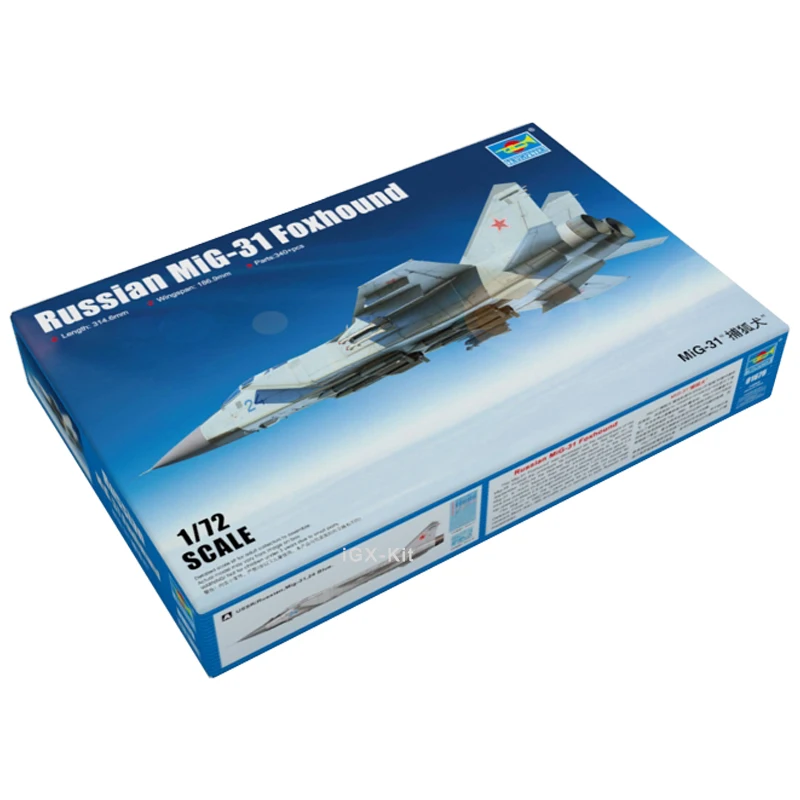 

Trumpeter 01679 1/72 русский Mig31 Mig-31 Foxhound истребитель самолет ручной работы пластиковая Сборная модель игрушка подарок строительный комплект