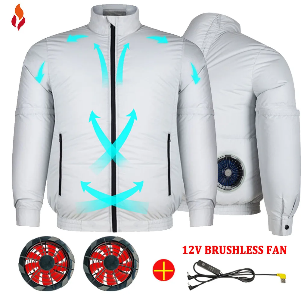 

Summer Fan Air Condition Clothes Man Travel Ultralight Outdoor trekking Jacket Windbreaker Fishing clothes Workshop Uniforms