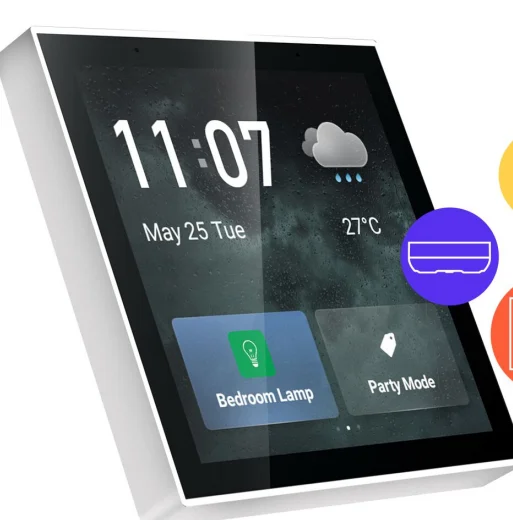 

2022 Hot Selling Multi-Functional 4'' In-Wall LCD Tuya WiFi Smart Touch Control Panel PST-T6E