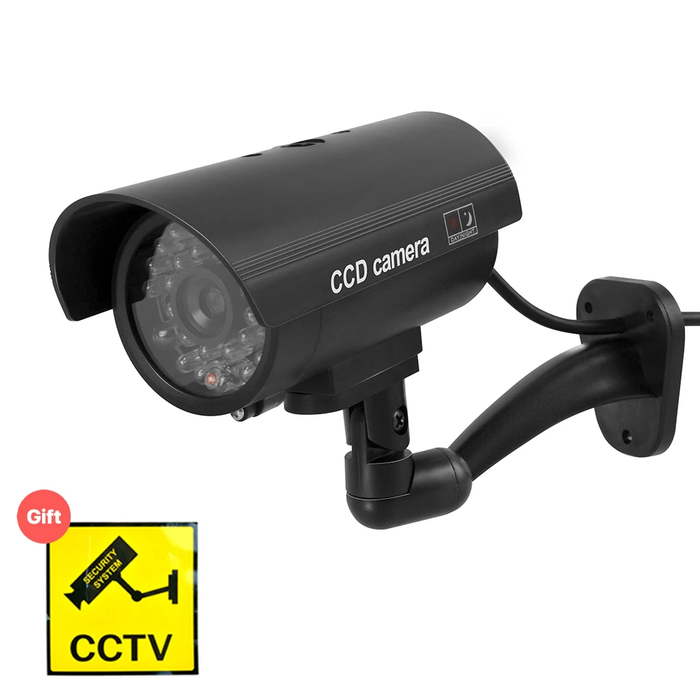 

Fake outdoor security camera dwaterproof water bullet mannequin flashing red led indoor simulation monitor cctv CE zoom h1