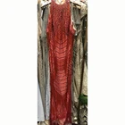 Женское вечернее платье-русалка, длинное красное платье с рукавом-крылышком, расшитое бисером, с кристаллами, для выпускного вечера, 2022