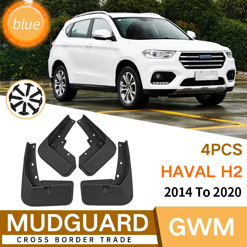 

4Pcs Molded For GWM Haval H2 2014 To 2020 Mudflaps Fenders Mud Flap Guard Splash Mudguards Car Accessories Auto Styline