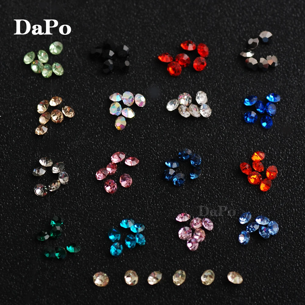 

1,3 мм 1440 Φ красочная кристальная точка задняя Стразы шт./упак. Stone конический наконечник фольга задняя часть DIY граненые украшения