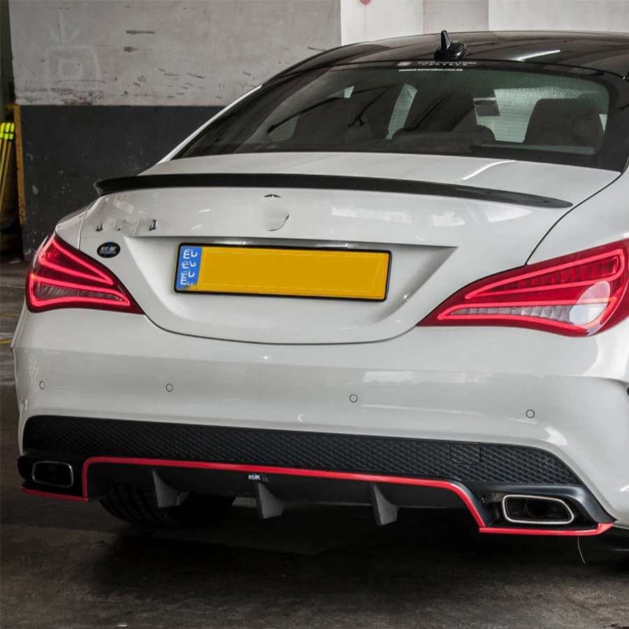 Задний диффузор для губ из углеродного волокна Mercedes Benz CLA Class W117 2013-2015Year 200 CLA45 R Style