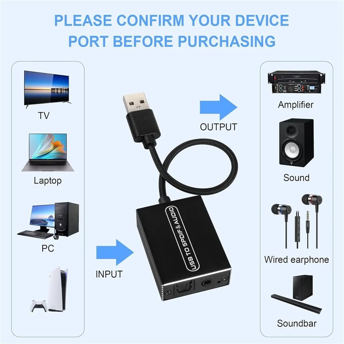 ^DT1145~~Оптический аудиоадаптер USB A на 3,5 мм TOSLINK, односторонний преобразователь USB в SPDIF для ПК-колонок (art.: 3920dc08d57e2) - 3920dc08d57e2