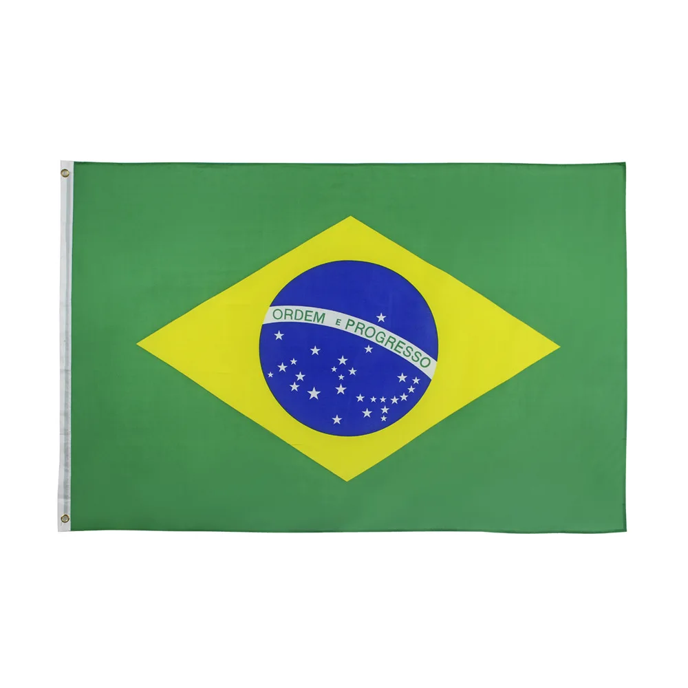 

90X150cm Brazil Flag for Decoration 100% Polyester Double Stitched