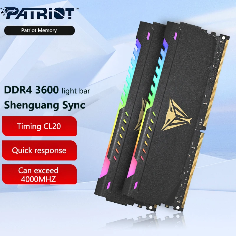 

Patriot Viper Steel RGB RAM 8GBx2 16gb 32gb 3200MHz DDR4 DIMM Memoria Ram ddr4 Desktop Rams 1.35V