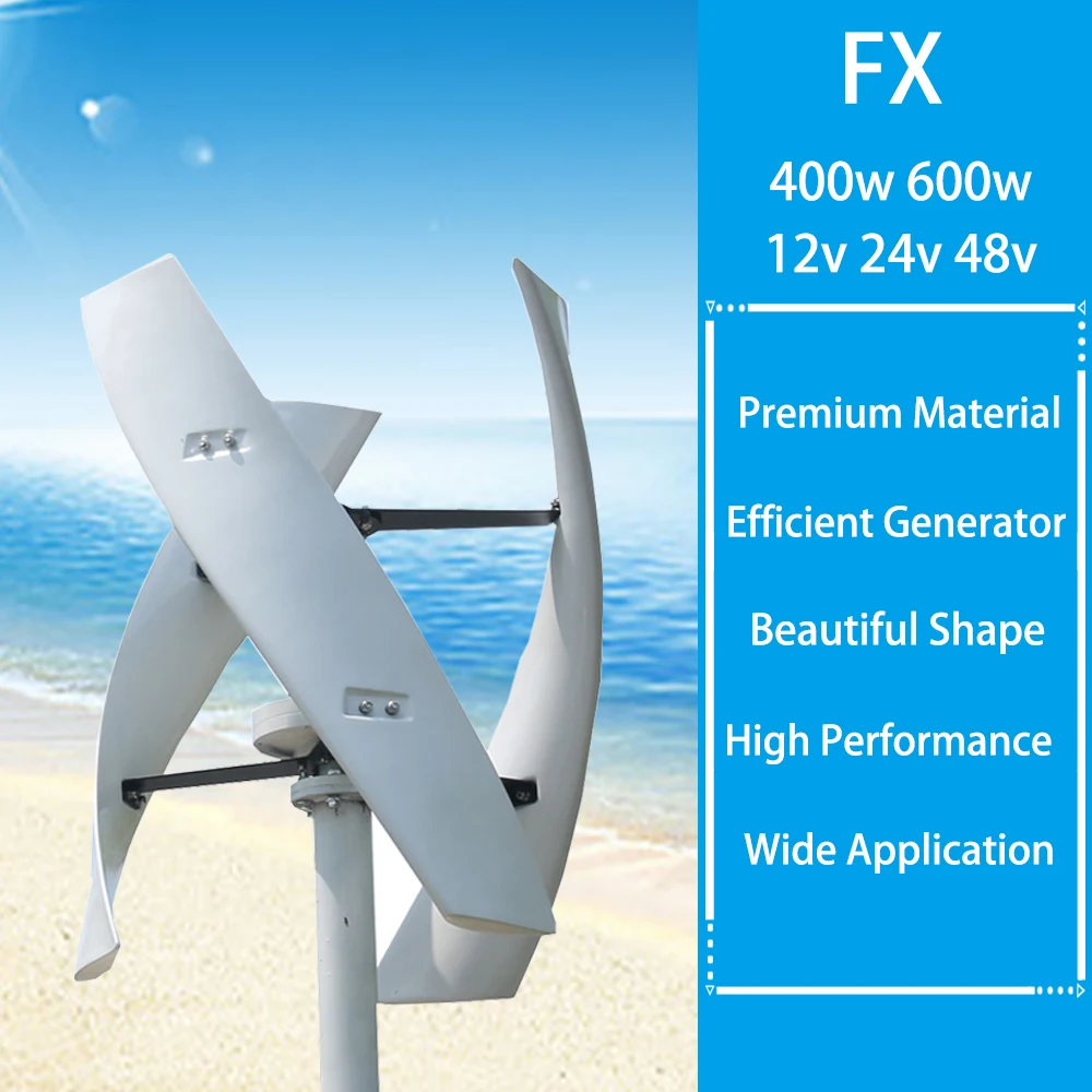 

400w 600w Windmill 12v 24v 48v Vertical AXIS Permanent Maglev Wind Turbine Generator MPPT Controller Free Energy High Efficiency