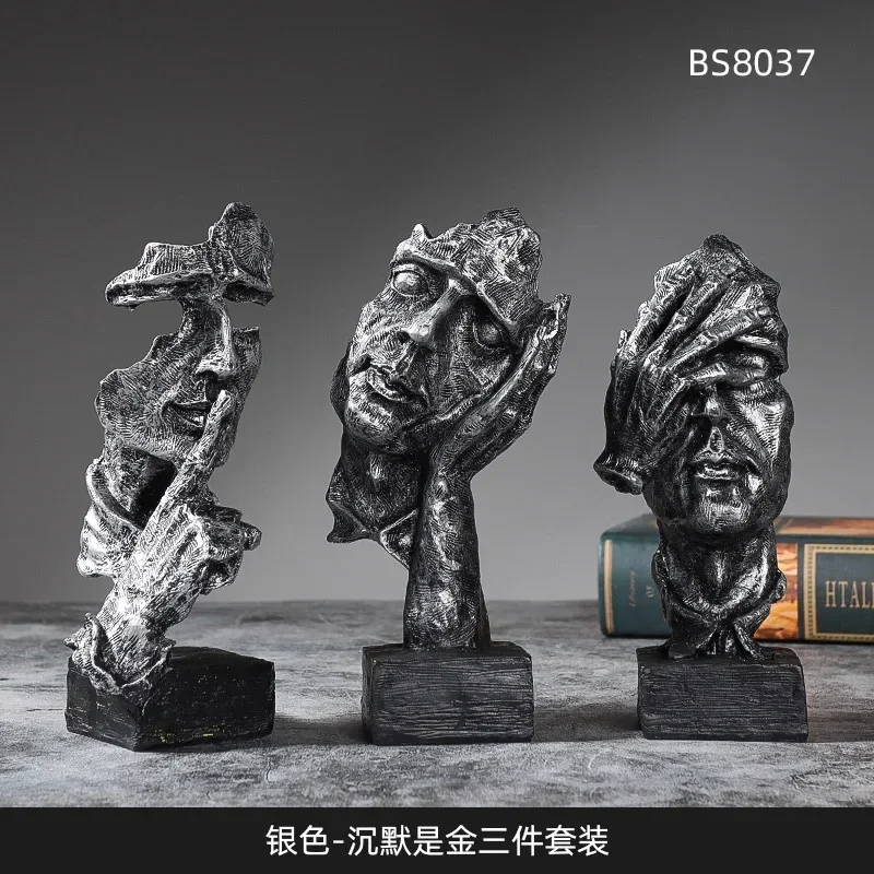 

Статуя мыслителя из смолы, золото