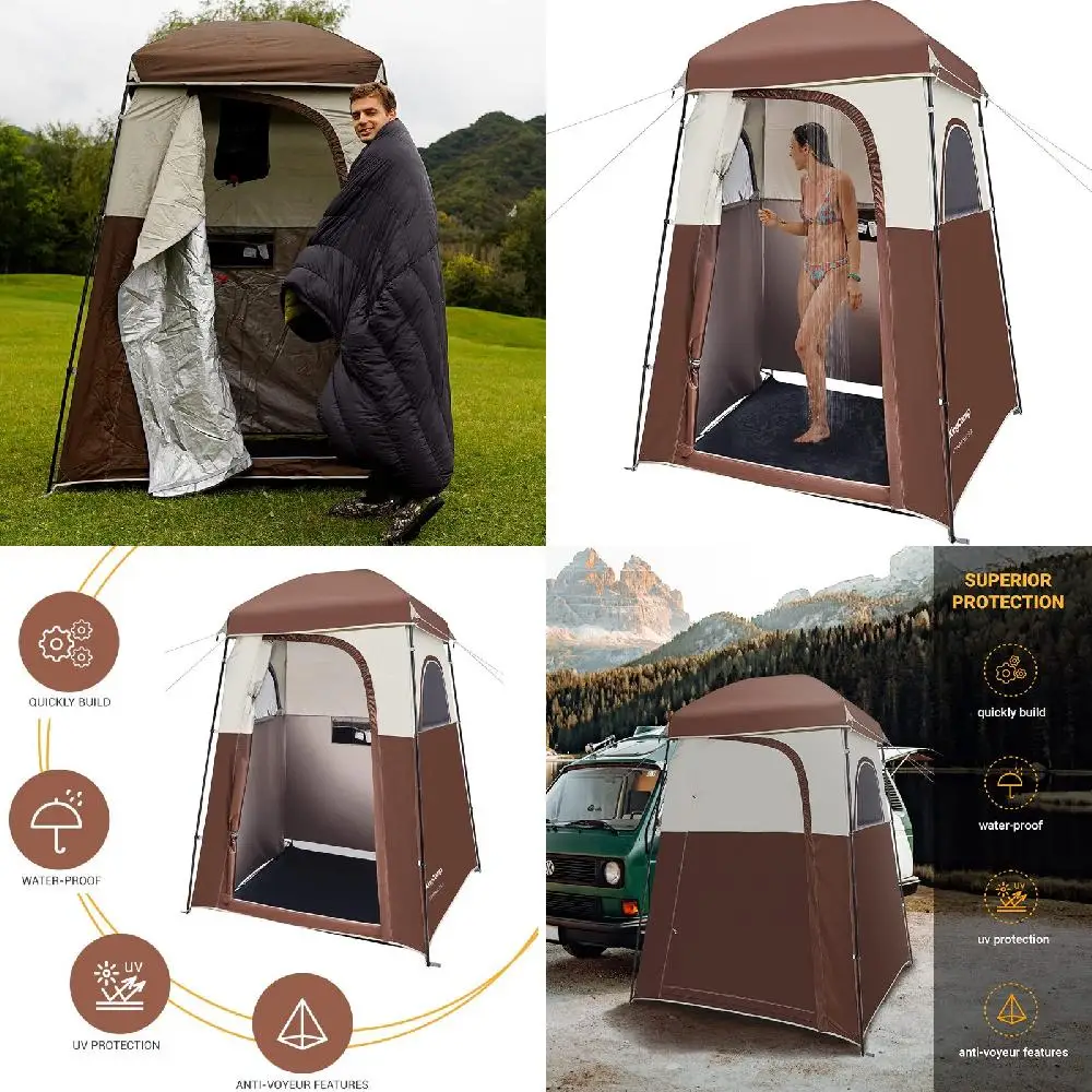 

ing Trips Durable Extra Wide Privacy Shelter Tent for Dressing, Changing Toilets, Coffee Areas - 1 Room Camping Shower Tent for