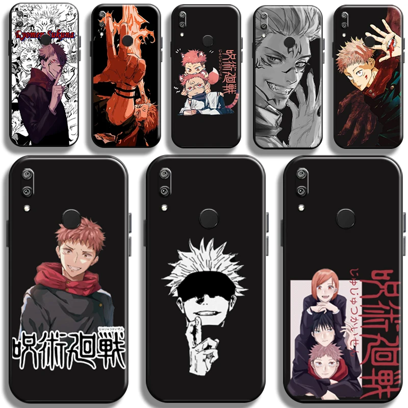 

Jujutsu Kaisen Gojo Satoru For Huawei Y7 Y6 2019 Y6P Y7P 2020 Y7S Phone Case Back Coque Liquid Silicon Black Full Protection